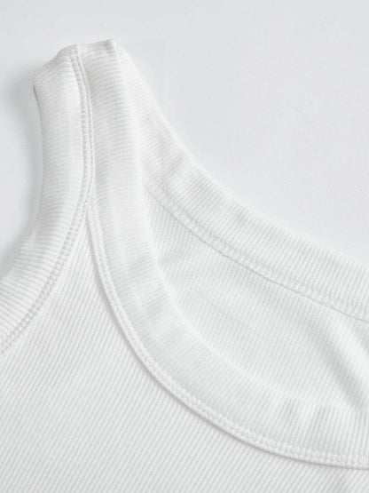 California Tank Top for Women - Sleeveless Ribbed Knit Vest for Casual Summer Street Style - BON's