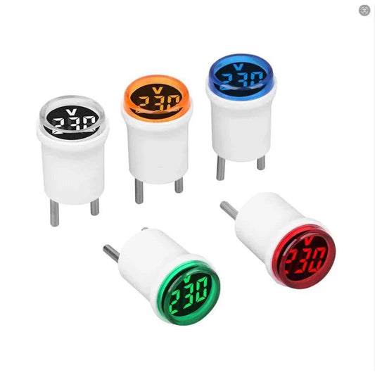 Digital Volt and Current Meter with Circular LED Display and EU Plug - BON's