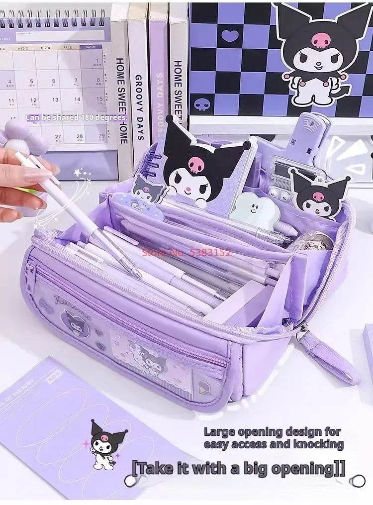 Kuromi Pencil Case - Large Capacity for Cartoon Lovers - BON's