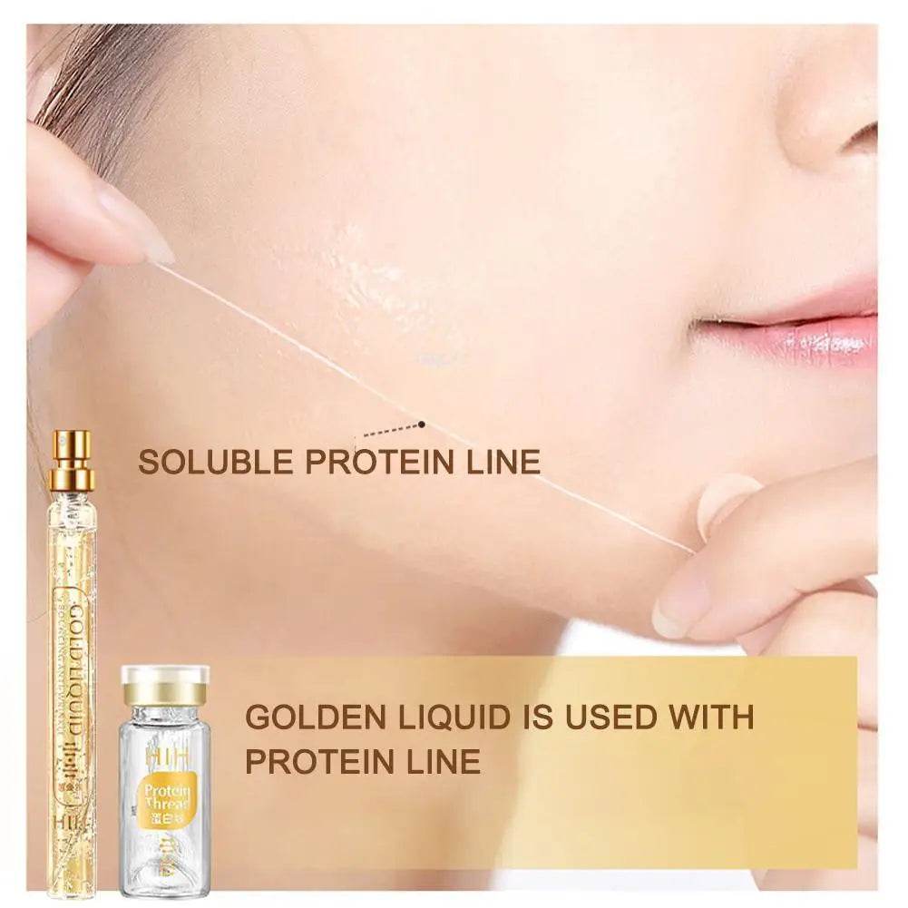 Korea 24k Collagen Serum - Active Collagen Silk Care Lifting Firming Set with Hyaluronan for Moisturizing Essence and Firming Skin Care - BON's