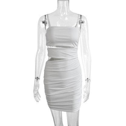 Women Sexy Spaghetti Strap Mini Dress Backless for Party Evening Nightclub Outfit - BON's