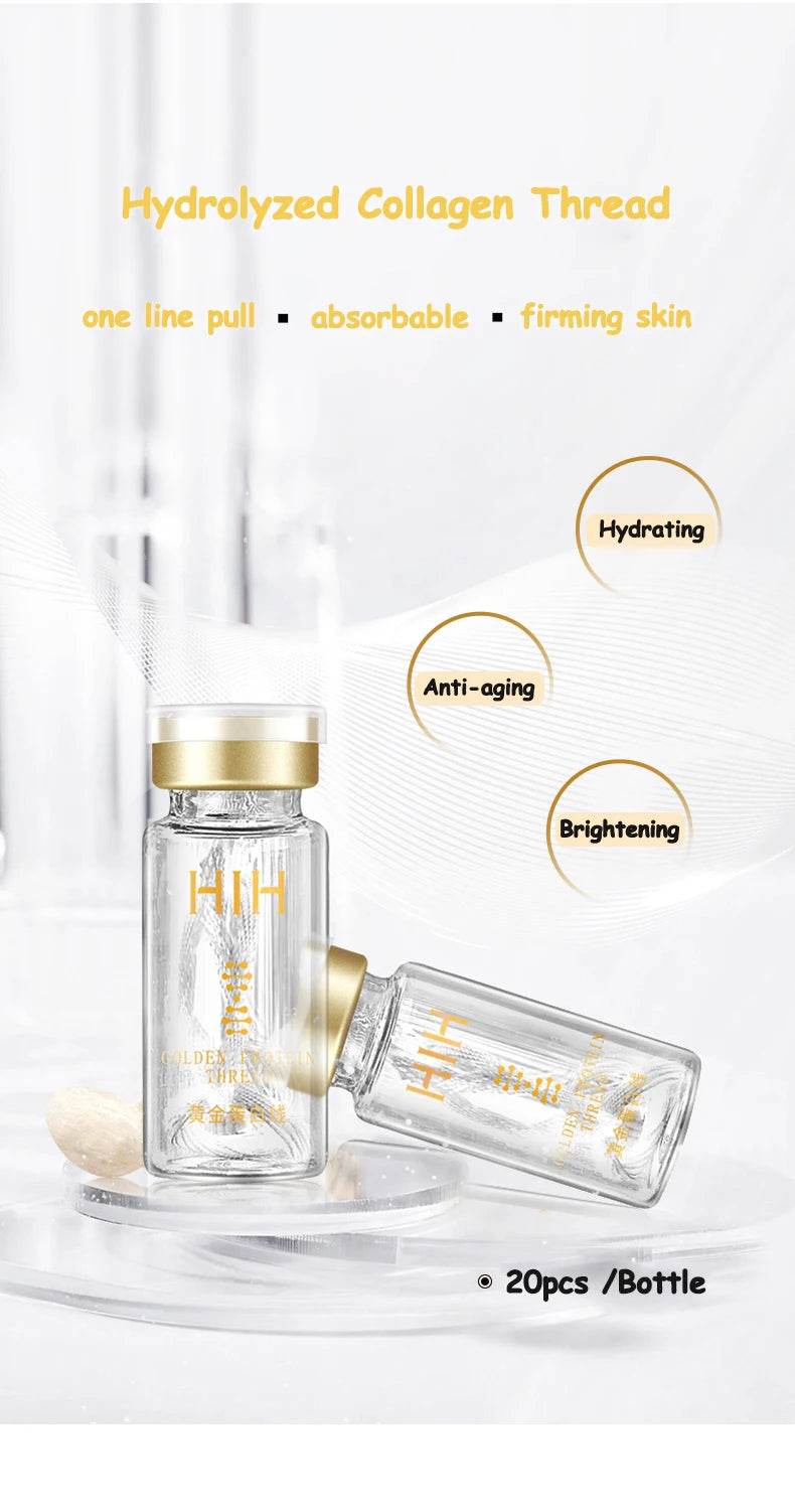 Korea 24k Collagen Serum - Active Collagen Silk Care Lifting Firming Set with Hyaluronan for Moisturizing Essence and Firming Skin Care - BON's