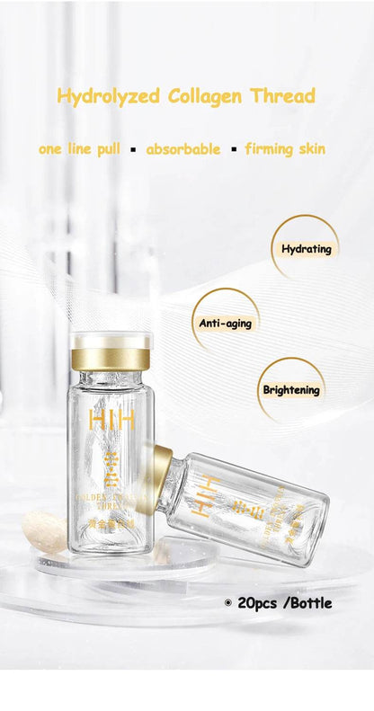 Korea 24k Collagen Serum - Active Collagen Silk Care Lifting Firming Set with Hyaluronan for Moisturizing Essence and Firming Skin Care - BON's