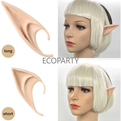 Cosplay Fairy Pixie Elf Ears Soft Pointed Tips Anime Party Dress Up Costume Masquerade Accessories for Halloween Christmas Party