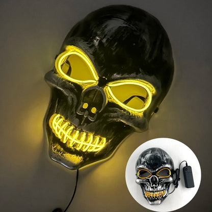 LED Glowing Bloody Rabbit Mask – Neon Horror Cosplay for Halloween, Carnival & Masquerade