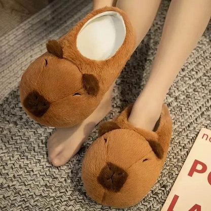 Capybara Plush Slippers - Soft, Cozy, Warm Indoor Shoes - BON's