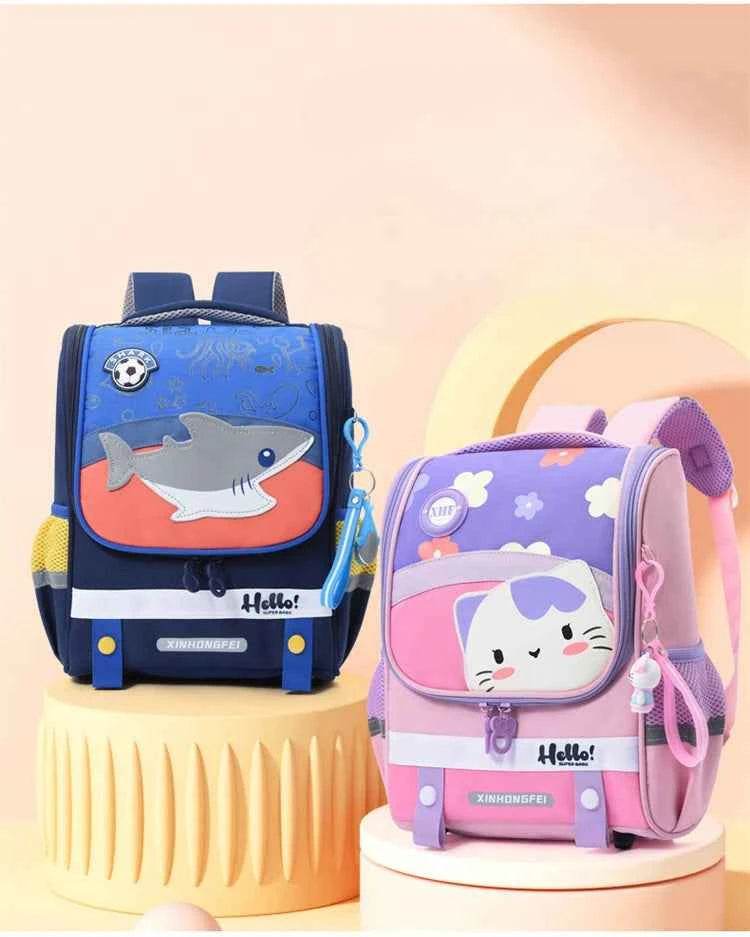 Kids Cartoon Backpack Large Waterproof Schoolbag - BON's