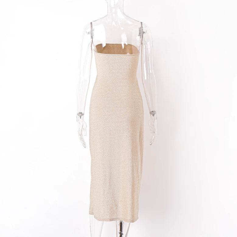 WhereMery Sexy Sleeveless Slit Dress Hollow Out Elegant Skinny Women Long Dresses Summer 2024 Fashion Ladies Party Club Vestidos - BON's