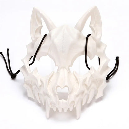 Halloween Skull Half-Face Mask – Unisex Costume Prop | Animal Bone Design for Cosplay, Party & Performance