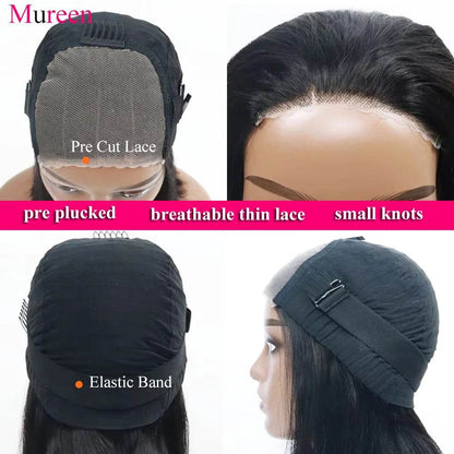 250% Density Bob Wig Body Wave Wear And Go Glueless Wigs For Women Ready To Wear Human Hair Wigs 4x4 Lace Closure Wig Human Hair - BON's