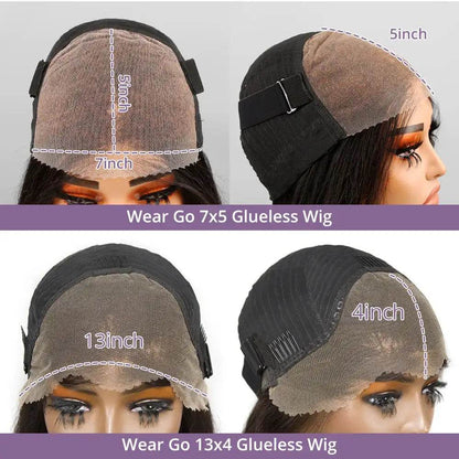 Pre Cut No Glue Bob Wigs - Curly 7x5 Glueless Lace Frontal Human Hair 13x4 Ready To Go Wigs for Women Pre Plucked - BON's