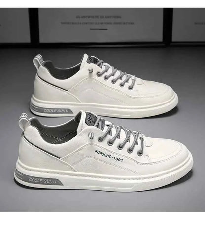 2025 Men’s Versatile White Sneakers – Breathable Spring Board Shoes for Sports & Casual Style