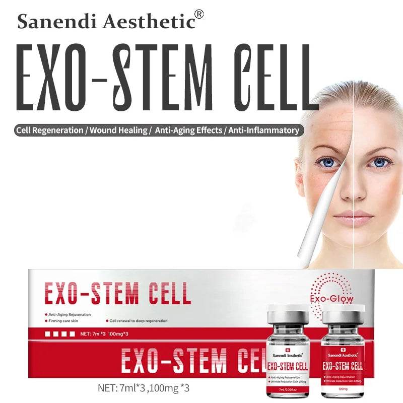 Korean Stem Cell Serum for Face Skin Booster Anti-aging Dr.Pen Pdrn All Skin Types 7ML*3 Vials + 100mg*3 Vials - BON's
