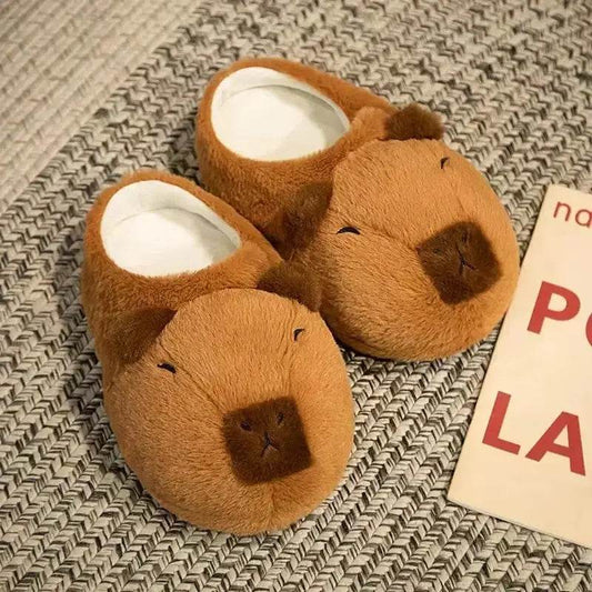 Capybara Plush Slippers - Soft, Cozy, Warm Indoor Shoes - BON's