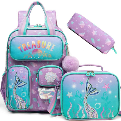 Girls' Backpack Set with Lunch Bag for School - BON's
