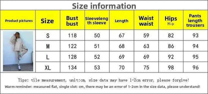 2025 Casual Tight Trousers Set with Loose Sweatshirt - European and American Style - BON's