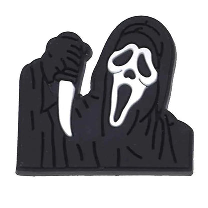 Halloween Horror Movie Shoe Charm – PVC Accessory for Classic Clogs, DIY Decoration & Kids’ Xmas Gifts