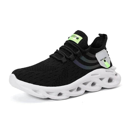 Thick Soled Sports Shoes Knitted Round Toe Shoes 3CM Block Heel Retro Style | Fashion Shoes for Men's Hiking and Walking - BON's