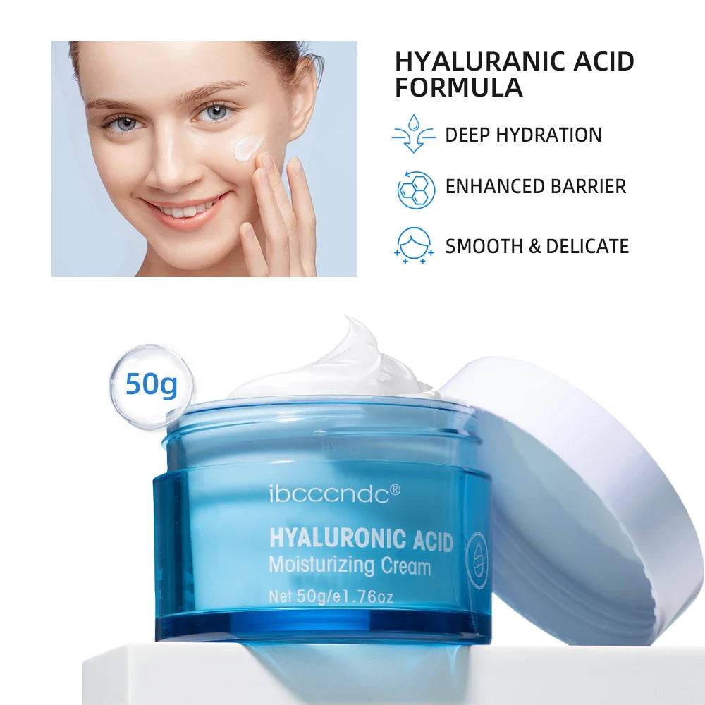 Hyaluronic Acid Moisturizer - Hydrating Water Gel Facial Cream for Dry Skin 50g - BON's