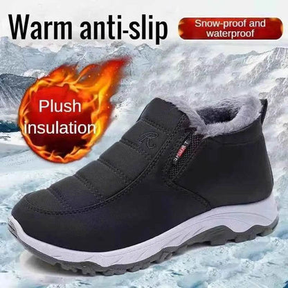 Women's Waterproof Snow Boots - Suede Winter Short Boots for Warmth and Comfort, Free Shipping - BON's