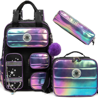 Girls' Backpack Set with Lunch Bag for School - BON's