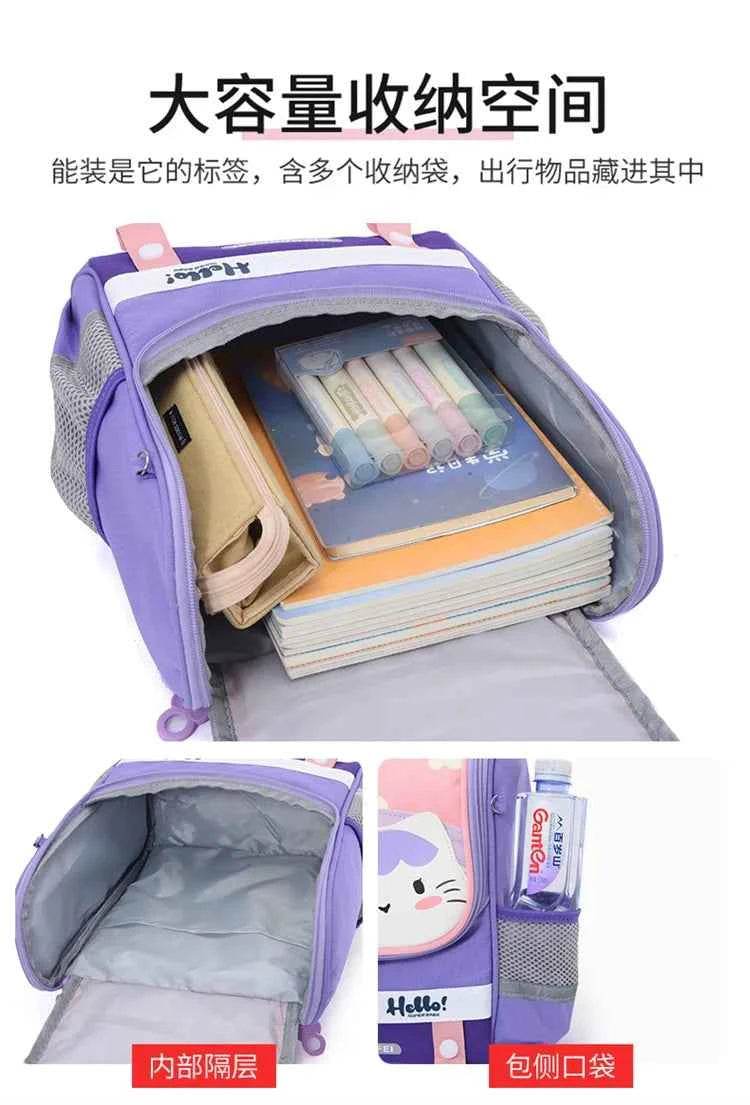 Kids Cartoon Backpack Large Waterproof Schoolbag - BON's