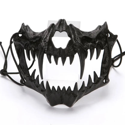 Halloween Skull Half-Face Mask – Unisex Costume Prop | Animal Bone Design for Cosplay, Party & Performance