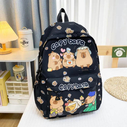 Capybara School Backpack - Cute Large Student Schoolbag - BON's