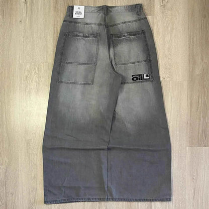 Y2K Baggy Wide-Leg Jeans Unisex - BON's