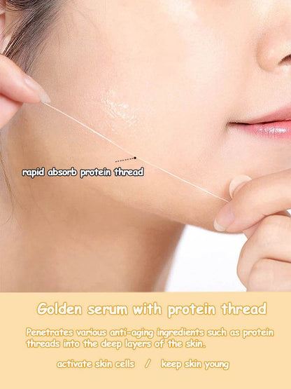 Korea 24k Collagen Serum - Active Collagen Silk Care Lifting Firming Set with Hyaluronan for Moisturizing Essence and Firming Skin Care - BON's