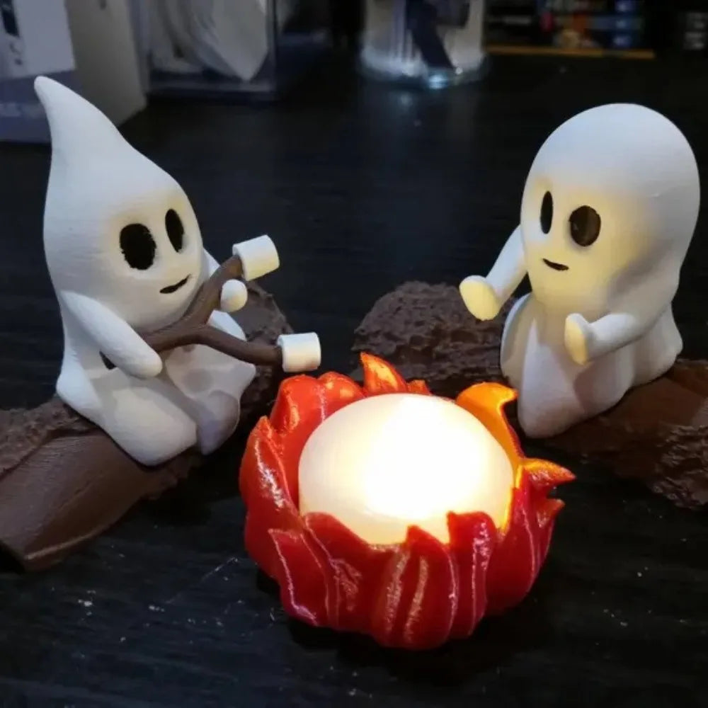 Halloween Ghost Campfire Decoration Set – Spooky Outdoor Party & Haunted House Props for Scary Backyard Scenes