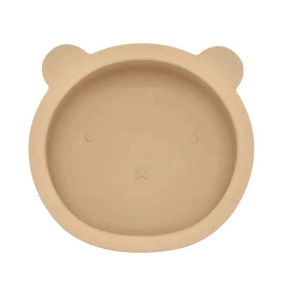 BPA Free Baby Silicone Feeding Bowl Cartoon Dishes For Kids Suction cup Anti-Drop Non-Slip Dinnerware Autonomous eating training