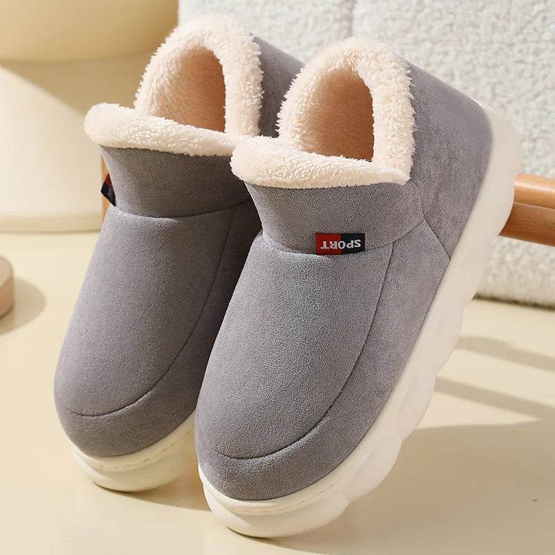 Kidmi Winter Women Shoes 2024 - Warm Outdoor Cotton Slippers and Plush Indoor Padded Footwear for Women - BON's