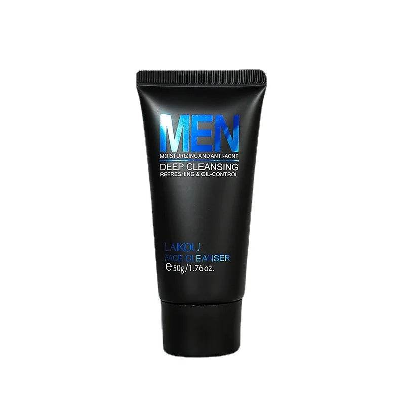 LAIKOU Men Facial Cleanser - Oil Control Face Wash for Blackhead Removal and Deep Nourishing Skin Care 50g - BON's