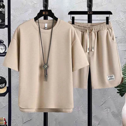 Men's Summer Waffle Knit Set for 2025 - Comfortable and Stylish Short Set - BON's