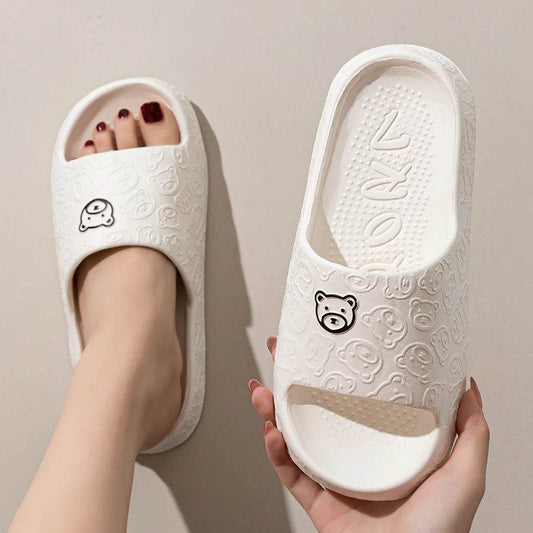 Cute Bear Slippers for Women and Men - Soft Indoor Cartoon Sandals, Anti-Slip Summer Shoes, Comfy Bathroom and Outdoor Leisure Footwear - BON's