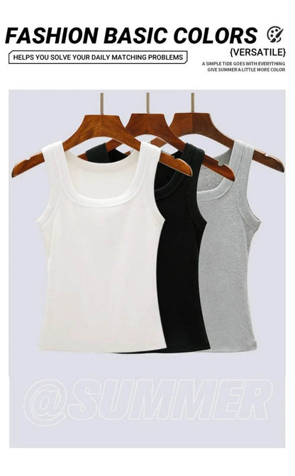 California Tank Top for Women - Sleeveless Ribbed Knit Vest for Casual Summer Street Style - BON's