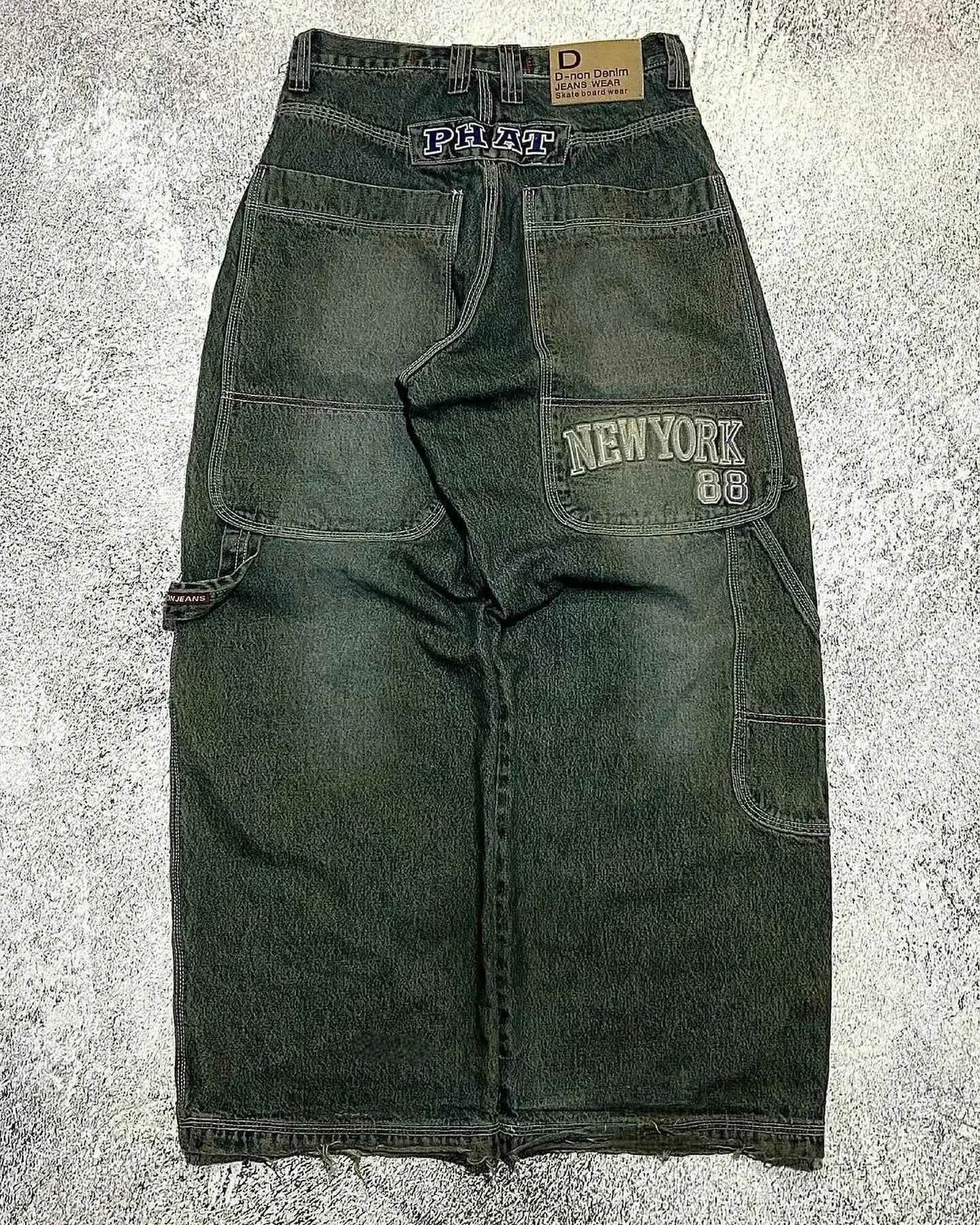 Y2K Baggy Wide-Leg Jeans Unisex - BON's