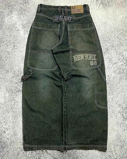 Y2K Baggy Wide-Leg Jeans Unisex - BON's