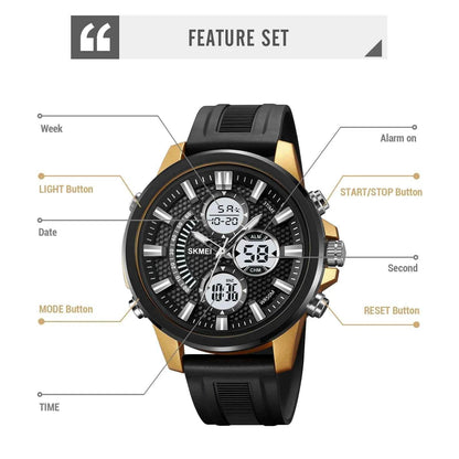 SKMEI Men's Digital Sport Watch - Waterproof, Chrono, Alarm - BON's