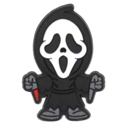 Halloween Horror Movie Shoe Charm – PVC Accessory for Classic Clogs, DIY Decoration & Kids’ Xmas Gifts
