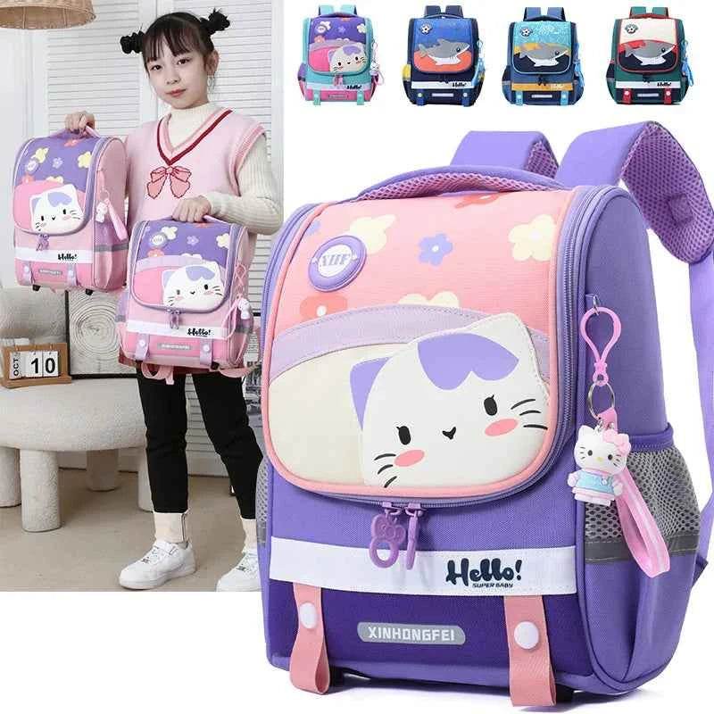 Kids Cartoon Backpack Large Waterproof Schoolbag - BON's