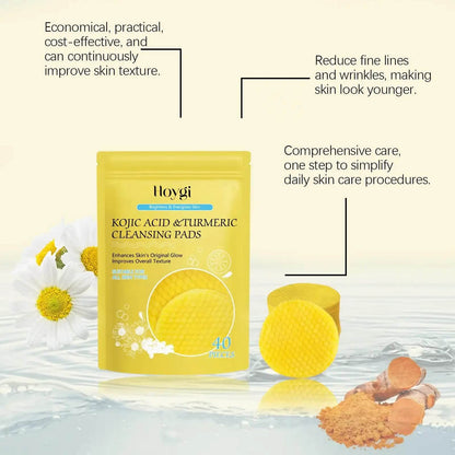 Turmeric Dark Spot Remover Exfoliating Cleansing Pads for Oil Control and Brightening Skin Care - BON's