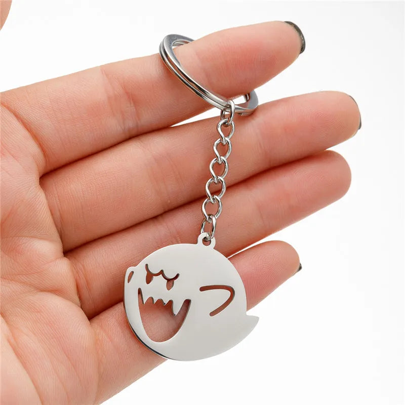 Funny Halloween Ghost & Skull Keychain – Cartoon Key Ring Pendant Gift for Bags, Men & Women, DIY Jewelry Accessory