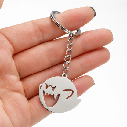 Funny Halloween Ghost & Skull Keychain – Cartoon Key Ring Pendant Gift for Bags, Men & Women, DIY Jewelry Accessory