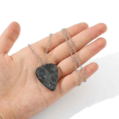 Cosplay Heart Guitar Pick Pendant Jewelry Necklace Choker Prop Accessorie Halloween Gift
