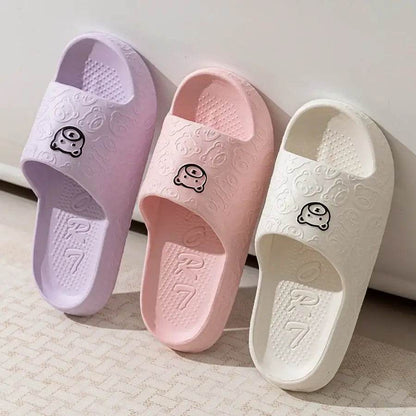 Women's Cute Bear Slippers - Summer Printing Anti-Slip Soft Sole Indoor Bathroom Shoes for Comfort and Leisure - BON's