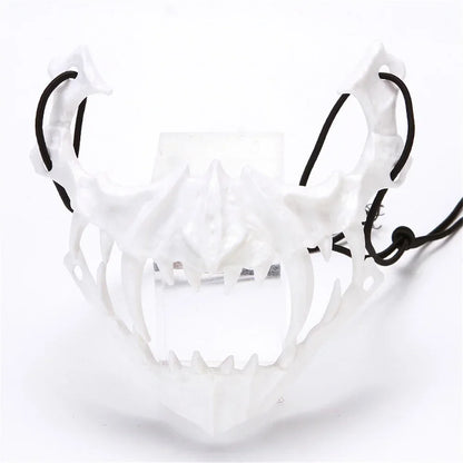 Halloween Skull Half-Face Mask – Unisex Costume Prop | Animal Bone Design for Cosplay, Party & Performance