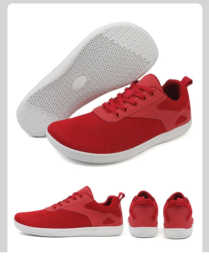 Wide-Toe Barefoot Sneakers – Breathable, Non-Slip Sports Shoes for Walking, Jogging & Everyday Style