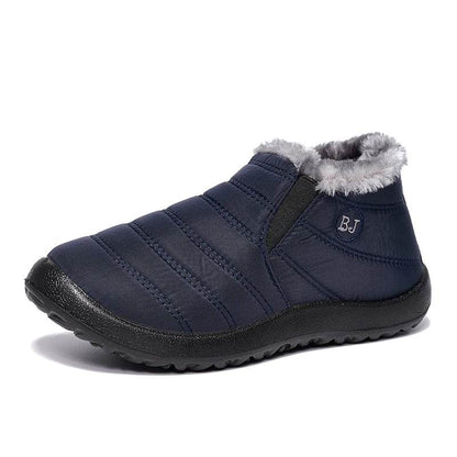 Winter Waterproof Snow Boots for Women - Plus Size Casual Flat Ankle Boots with Anti-Slip Warm Fur Plush - BON's